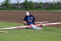 Segelflugmodell am Modellflugplatz Bockfließ